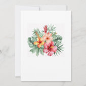 ハイビスカス結婚フラワーデザイン 招待状 (裏面)