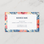 ハイビスカス花パターカラフルン花 名刺 (裏面)