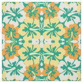 ハイビスカス花柄 ファブリック (見本)