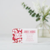 ハイビスカス花模様 名刺 (スタンド正面)