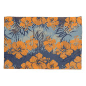 ハイビスカス花：ヴィンテージフローラ壁紙 枕カバー (裏面)