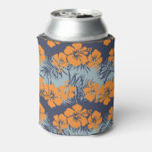 ハイビスカス花:ヴィンテージフローラ壁紙 缶クーラー (缶裏面)