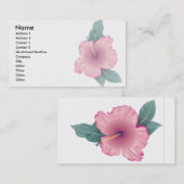 ハイビスカス花 名刺 (正面/裏面)