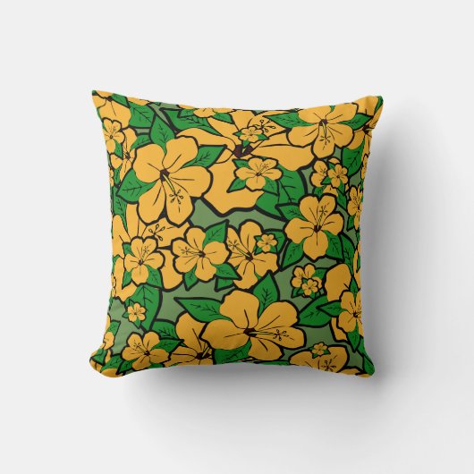 ハイビスカス花#3 クッション (正面)