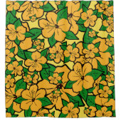 ハイビスカス花#3 シャワーカーテン (正面)