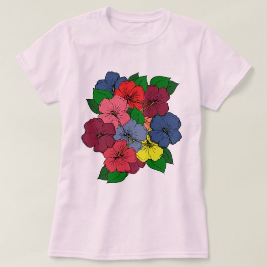 ハイビスカス花#8 Tシャツ (デザイン正面)