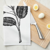 ハイビスカス花III キッチンタオル (四つ折り)