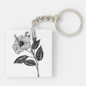 ハイビスカス花III キーホルダー (裏面)