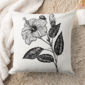 ハイビスカス花III クッション (ブランケット)