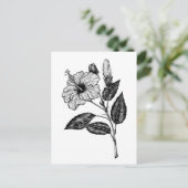 ハイビスカス花III ポストカード (スタンド正面)