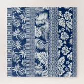 ハイビスカス葉、ハワイアンオーナメント。 ジグソーパズル (横)