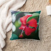 ハイビスカス装飾用クッション クッション (ブランケット)