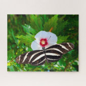 ハイビスカス赤いハート ジグソーパズル (横)