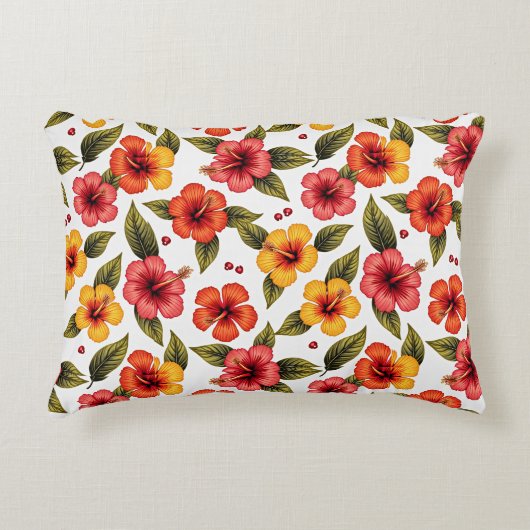 ハイビスカス開花ブリス アクセントクッション (正面)