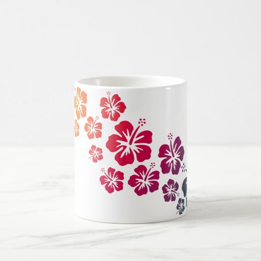 ハイビスカス開花色 コーヒーマグカップ (中央)