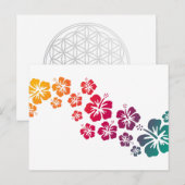 ハイビスカス開花色 ポストカード (正面/裏面)