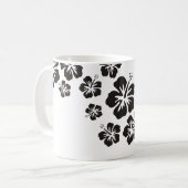ハイビスカス開花(黒) コーヒーマグカップ (正面左)