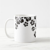 ハイビスカス開花(黒) コーヒーマグカップ (左)