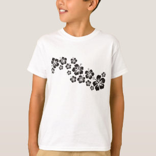 ハイビスカス開花(黒) Tシャツ