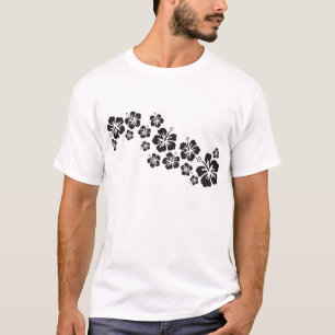 ハイビスカス開花(黒) Tシャツ