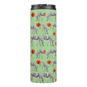 ハイビスカス間のシマウマによっては|のモノグラムが開花します タンブラー (裏面)