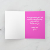 ハイビスカス90誕生日ウィメンズカード カード (内部)