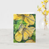 ハイビスカス カード (黄色い花)