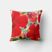 ハイビスカス – ジプシーガーデンガールコットンピロー クッション (裏面)