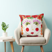 ハイビスカス – ジプシーガーデンガールコットンピロー クッション (椅子)