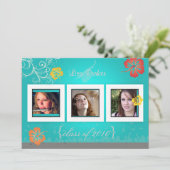 ハイビスカス/スワール/熱帯の花の写真 招待状 (スタンド正面)