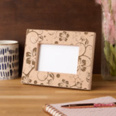 ハイビスカス – デコール付きゲコ1 レーザー彫刻フレーム (左)