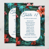 ハイビスカス ドリーム トロピカル ウェディング 席札 招待状 (正面/裏面)