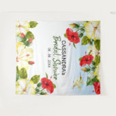 ハイビスカス ハワイアン トロピカル フローラル ウェディング バックドロップ タペストリー (正面(横))