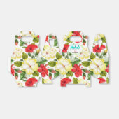 ハイビスカス ハワイアン トロピカル フローラル パーティ フェイバーボックス (折り畳みなし)