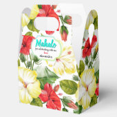 ハイビスカス ハワイアン トロピカル フローラル パーティ フェイバーボックス (オープン)