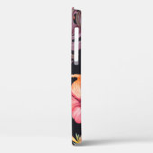 ハイビスカス、フラミンゴ、水彩熱帯パターン。 Case-Mate iPhoneケース (裏面 / 左)