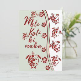ハイビスカス ホヌ メレ カリキマカ グリーティング カード