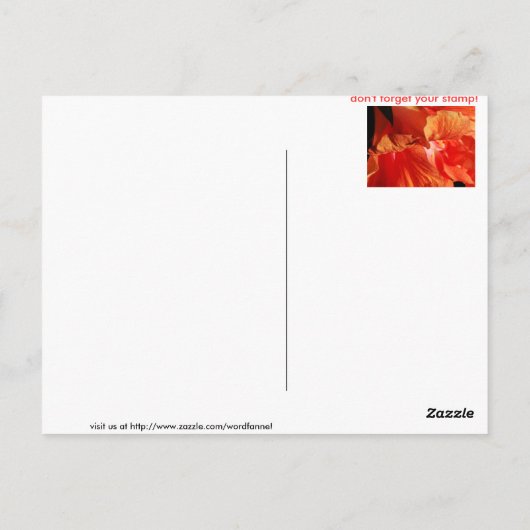 ハイビスカス ポストカード (裏面)