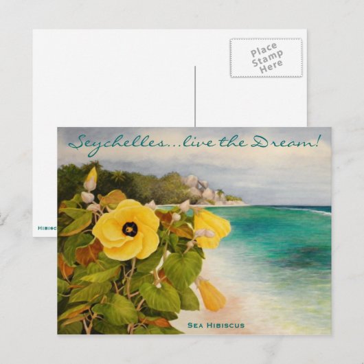 ハイビスカス ポストカード (正面/裏面)