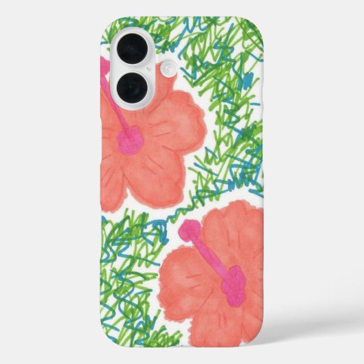 ハイビスカス ポップアート柄 Case-Mate iPhoneケース (裏面)