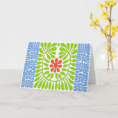 ハイビスカス、マティス・オマージュ・リーフ カード (黄色い花)