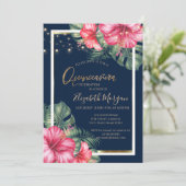 ハイビスカス，ライト，木材，フレームキンセアニェラ 招待状 (スタンド正面)