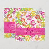 ハイビスカス/ルアウ/レイ 結婚式招待状 招待状 (正面/裏面)