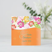 ハイビスカス/レイ/ルアウ ウェディング 招待状 (スタンド正面)