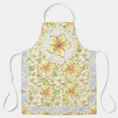 ハイビスカス&レースイエロー エプロン (正面)