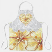 ハイビスカス&レースイエロー エプロン (正面)