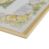 ハイビスカス&レースイエロー カッティングボード (角)