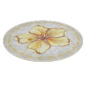 ハイビスカス&レースイエロー カッティングボード (角)