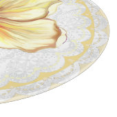 ハイビスカス&レースイエロー カッティングボード (角)