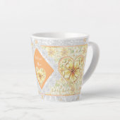 ハイビスカス&レースイエロー カフェラテマグ (右アングル)